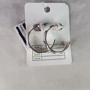 New Marble Hoop Earrings (Green)